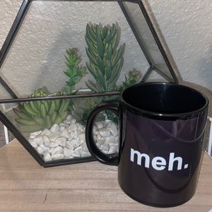 “meh” coffee mug